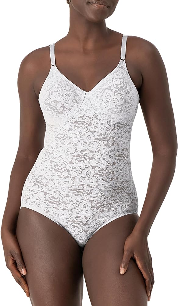 Bali Women's Lace 'N Smooth Firm-Control Lace Body Shaper with Built-In Underwire Bra