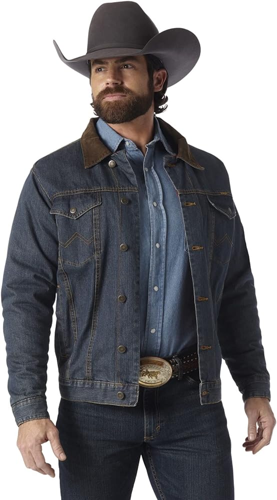 Wrangler Men's Cowboy Cut Western Lined Denim Jacket