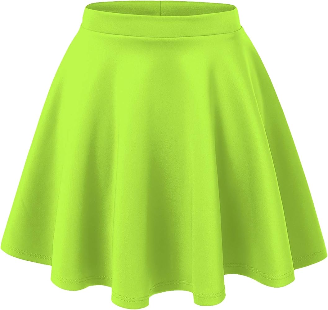 Made By Johnny Women's Basic Versatile Stretchy Flared Casual Mini Skater Skirt XS-3XL Plus Size