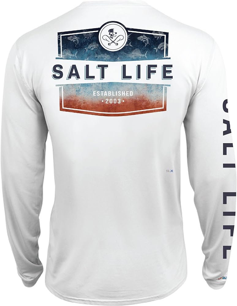 Salt Life Men's Ameritude Long Sleeve Performance Pocket Tee