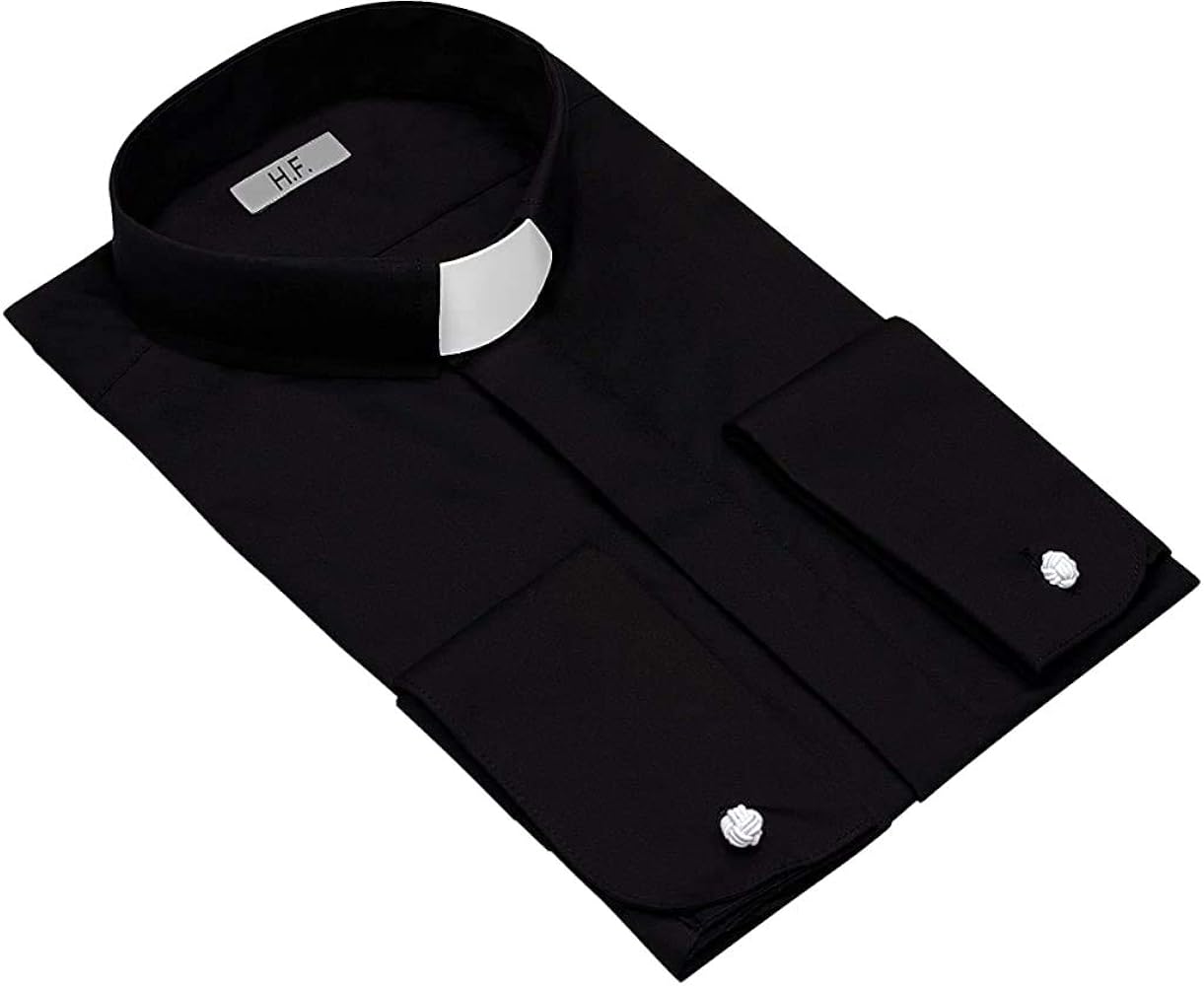 Men's Clergy Shirt Including Tab Collar Long Sleeves