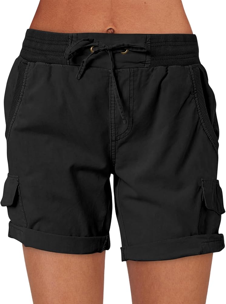 ANRABESS Womens Summer Shorts 2024 Dressy Casual Hiking Cargo Shorts Trendy Outdoor Outfits 6 Pockets