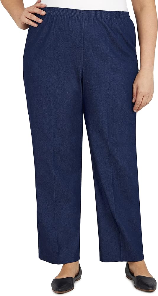 Alfred Dunner Women's Plus-Size Denim Proportioned Medium Pant