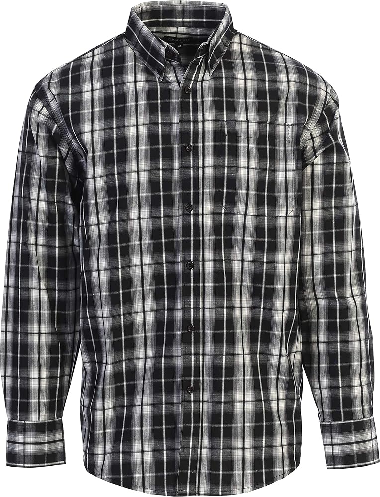 Gioberti Men's Long Sleeve Plaid Shirt