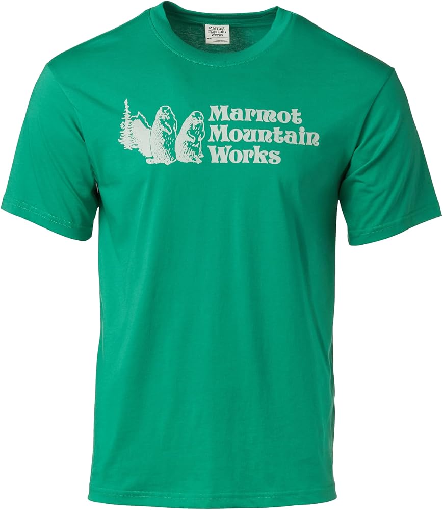 MARMOT Men's MMW Short-Sleeve Tee - Screen Printed Graphic on Soft, Breathable, Eco-Friendly Cotton/Poly Blend