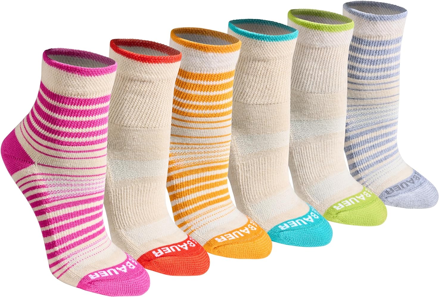 Eddie Bauer Women's Dura Dri Moisture Control 6-Pair Quarter Socks