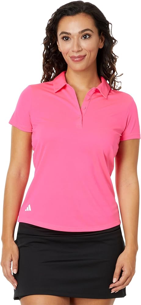 adidas Women's Solid Performance Short Sleeve Polo Shirt