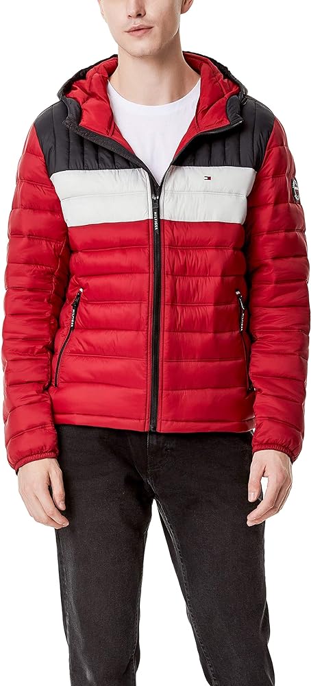 Tommy Hilfiger Men's Water Resistant Ultra Loft Filled Hooded Puffer Jacket