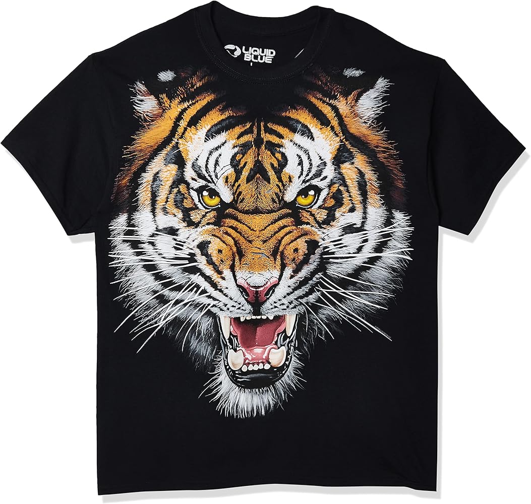 Liquid Blue Men's Tiger Face T-Shirt