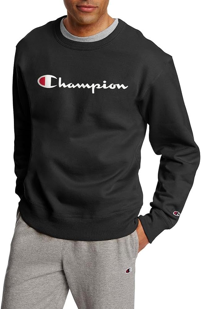 Champion Men's Sweatshirt, Powerblend, Fleece Midweight Crewneck Sweatshirt (Reg. Or Big & Tall)