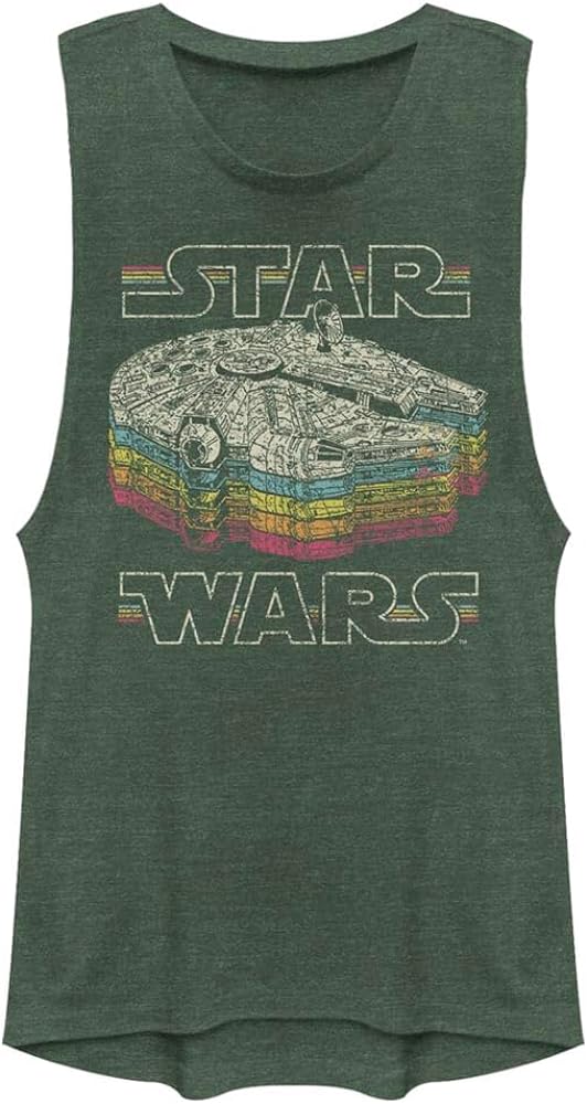 STAR WARS Women's A New Hope Millennium Falcon Retro Rainbow