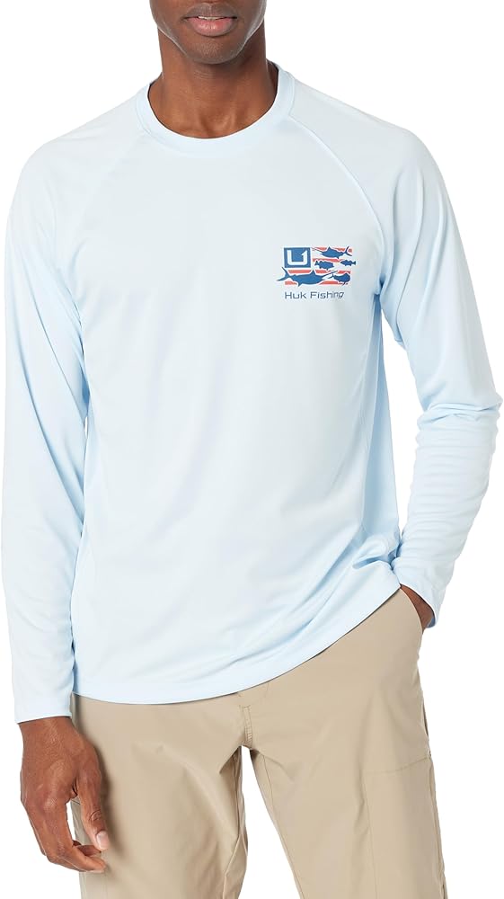 HUK Men's Pursuit Pattern, Sun Protecting Fishing Shirt