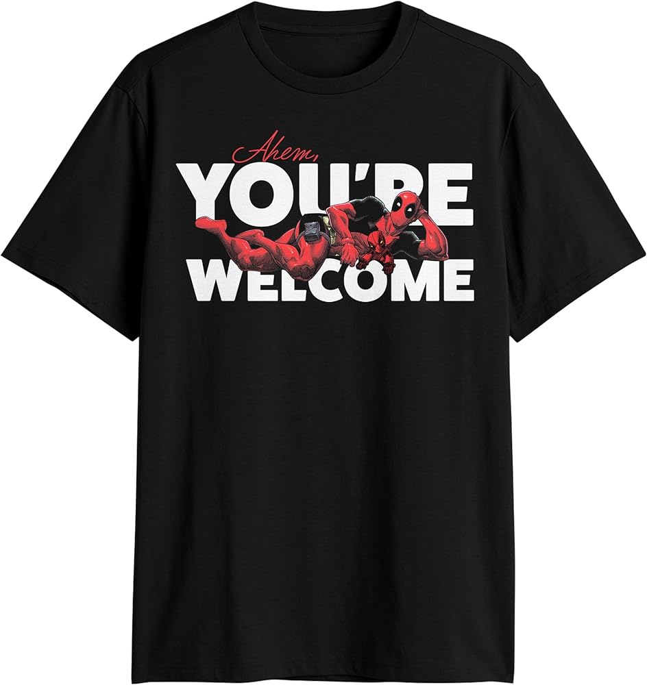 Marvel Deadpool You're Welcome Adult T-Shirt