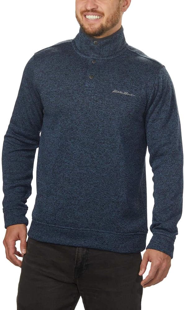 Eddie Bauer Men’s Snap Placket Radiator Fleece Pullover Top