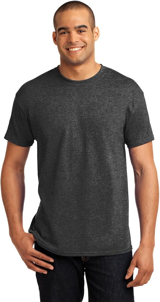 Hanes Men's Tagless T-Shirt, Med, Charcoal Heather