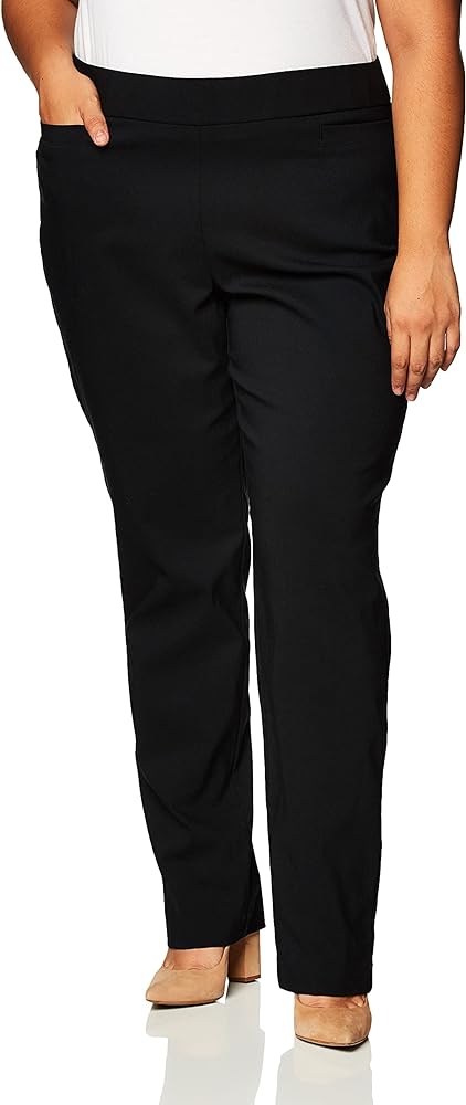 Briggs New York Women's Plus Size Super Stretch Millenium Welt Pocket Pull on Pant