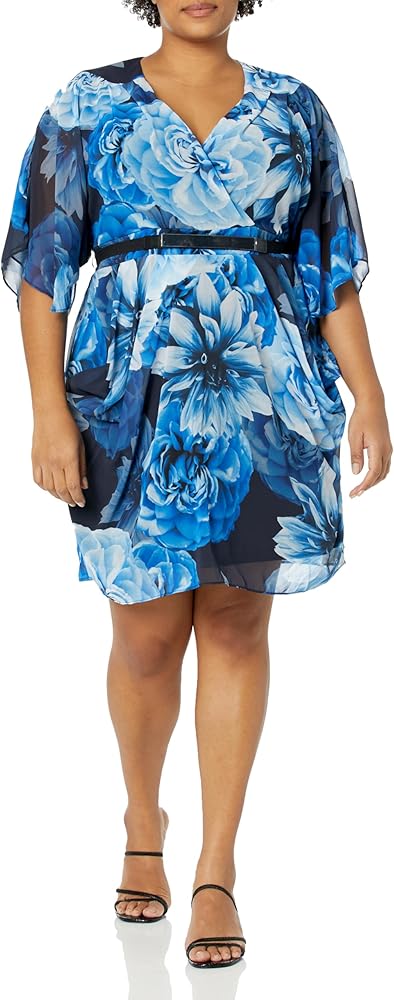 City Chic Women's Dress Col Wrap PRT