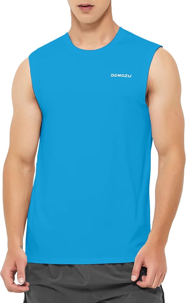 DEMOZU Men's Sleeveless Workout Swim Shirt Quick Dry Athletic Running Gym Muscle Beach Tank Top Big and Tall