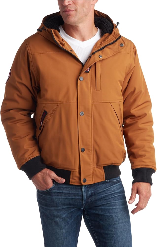 CANADA WEATHER GEAR Men’s Winter Coat - Heavyweight Bomber Jacket with Quilted Lining (M-XXL)