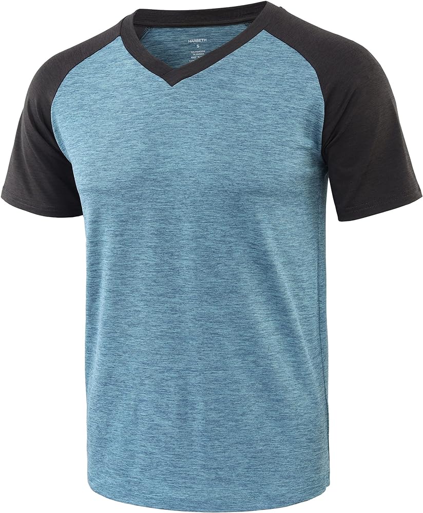 Men's Lightweight Jersey Quick Dry Tagless Workout Gym Running Active Sports T Shirts