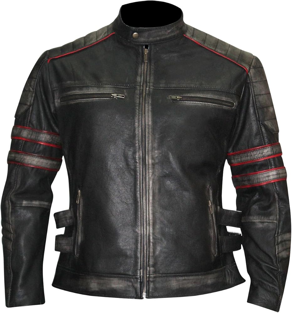 Leather Jackets for Men - Cafe Racer Leather Jacket Men - Vintage Leather Jacket Men