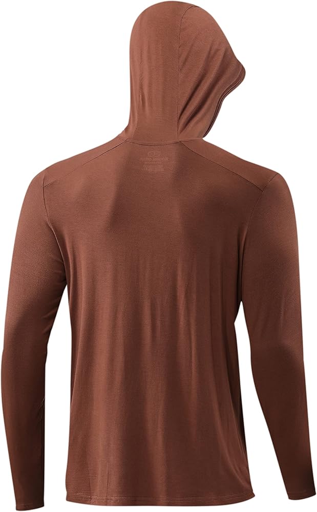 Bamboo Rayon Lightweight Hoodie Long Sleeve UV Stretchy Shirt