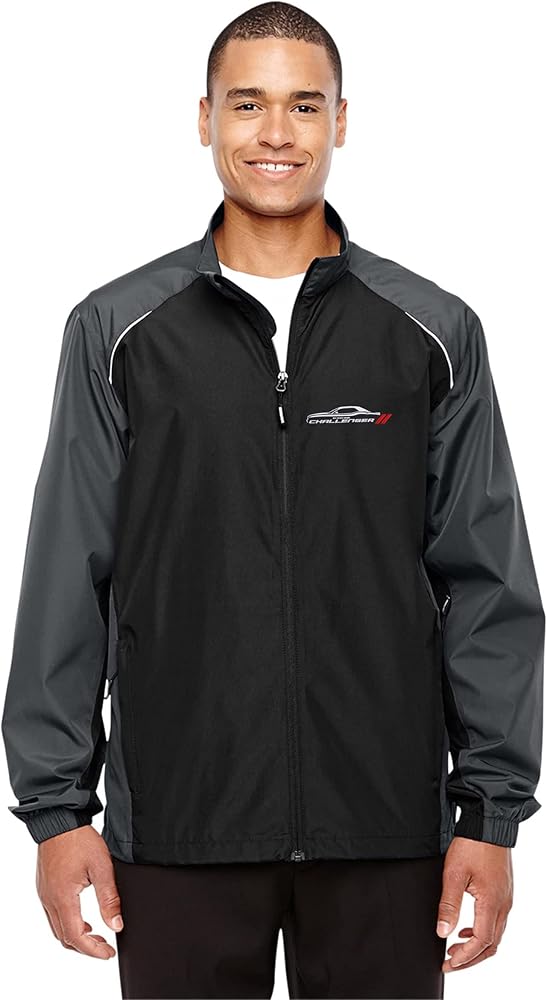 JH DESIGN GROUP Men's Dodge Challenger Lightweight Nylon Windbreaker Jacket