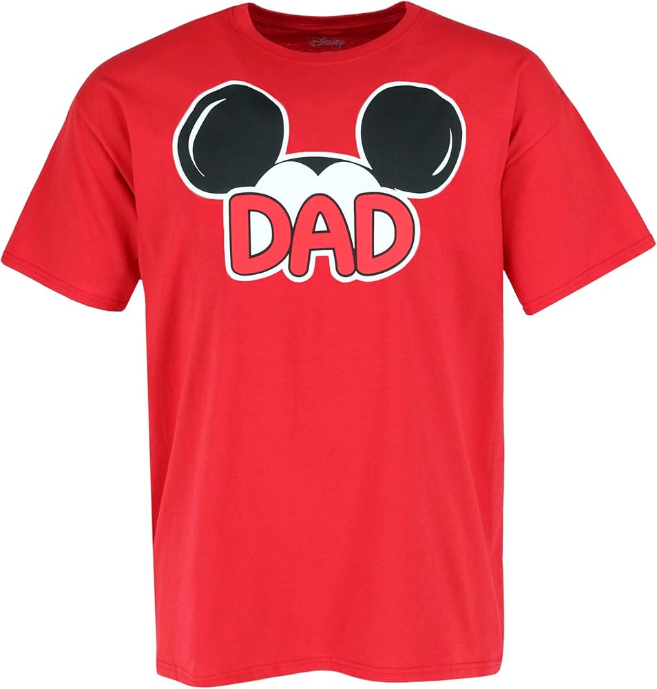 Disney Matching Family Collection Mickey Mouse Dad T-Shirt (Large) Red