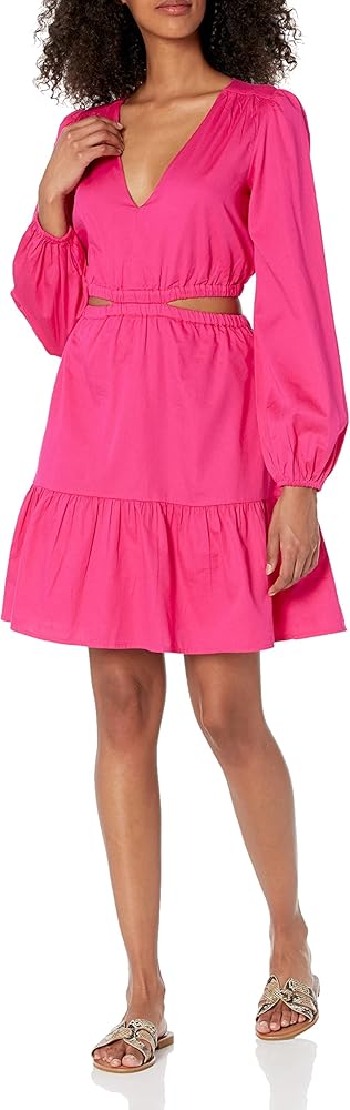 The Drop Women's Sita Short Cutout Cotton Sateen Dress