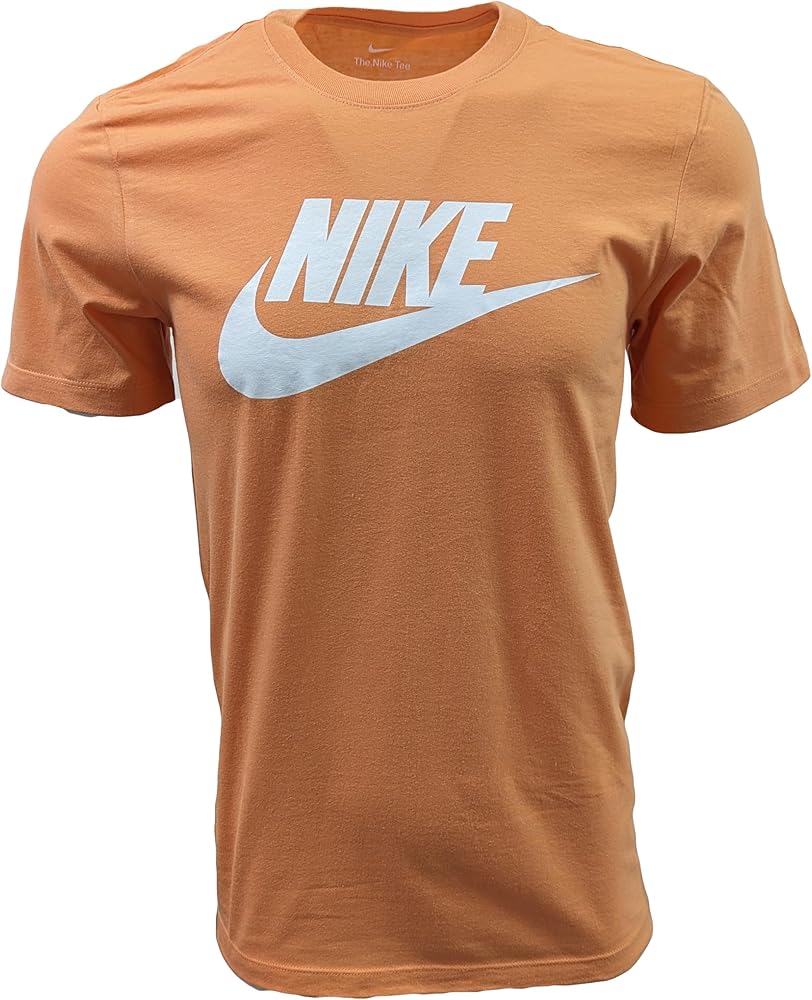 Nike Men's Sportswear Mens Graphic T Shirt, Sunrise Coral/White, Large