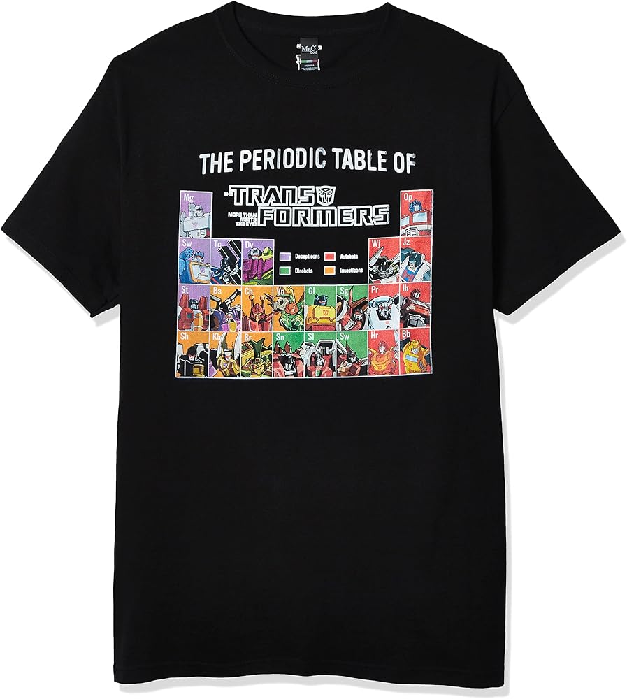 Transformers Men's Periodic Basic Solid Tee