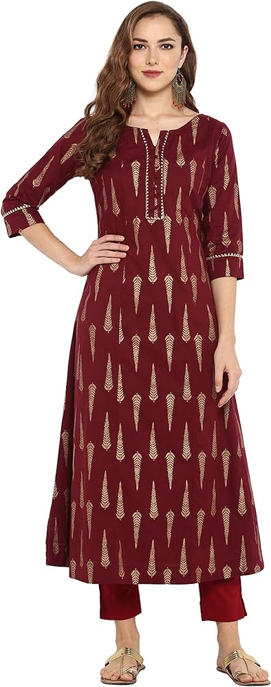 Janasya Indian Women's Tunic Tops Cotton Kurti for Women