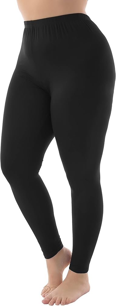 ZERDOCEAN Women's Plus Size Stretchy Soft Lightweight Full Length Leggings