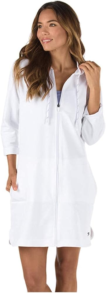 Speedo Women's Hooded Aquatic Fitness Robe and Cover-Up, with Full Front Zip