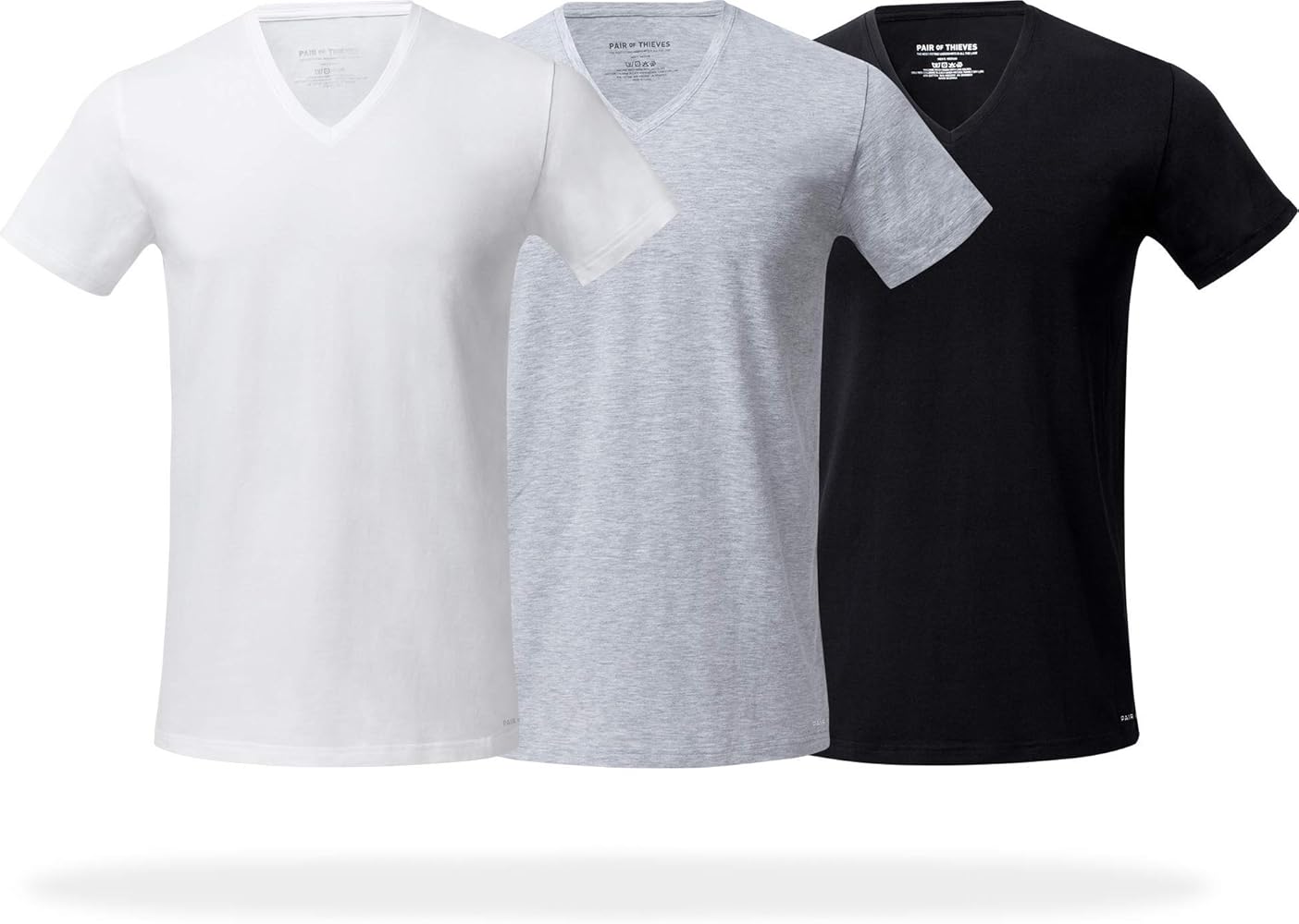 Pair of Thieves 3-Pack Slim Fit V-Neck T-Shirts for Men - Super Soft Tagless V Neck T-Shirts for Men, Multipack Tees