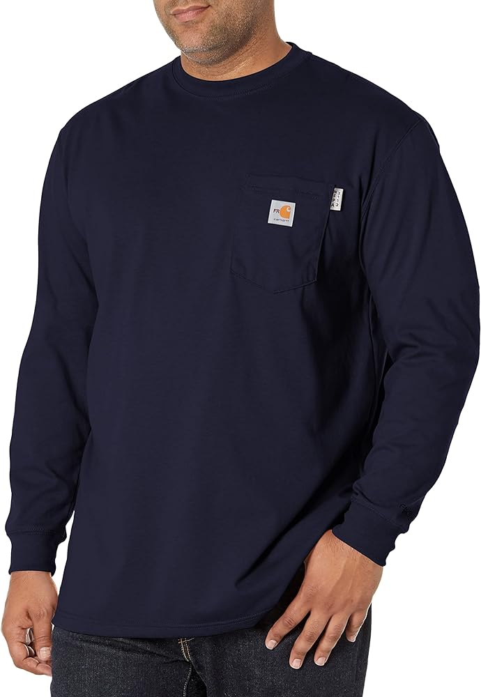 Carhartt Men's Flame Resistant Force Loose Fit Midweight Long-Sleeve Pocket T-Shirt