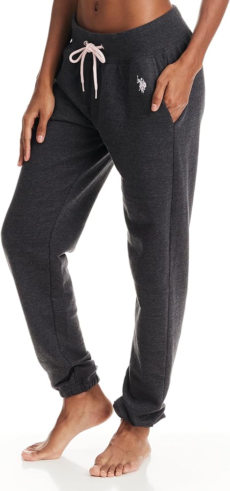 U.S. Polo Assn. Womens Sweatpants with Pockets, French Terry Lounge Pants for Women, Cute Joggers Loungewear