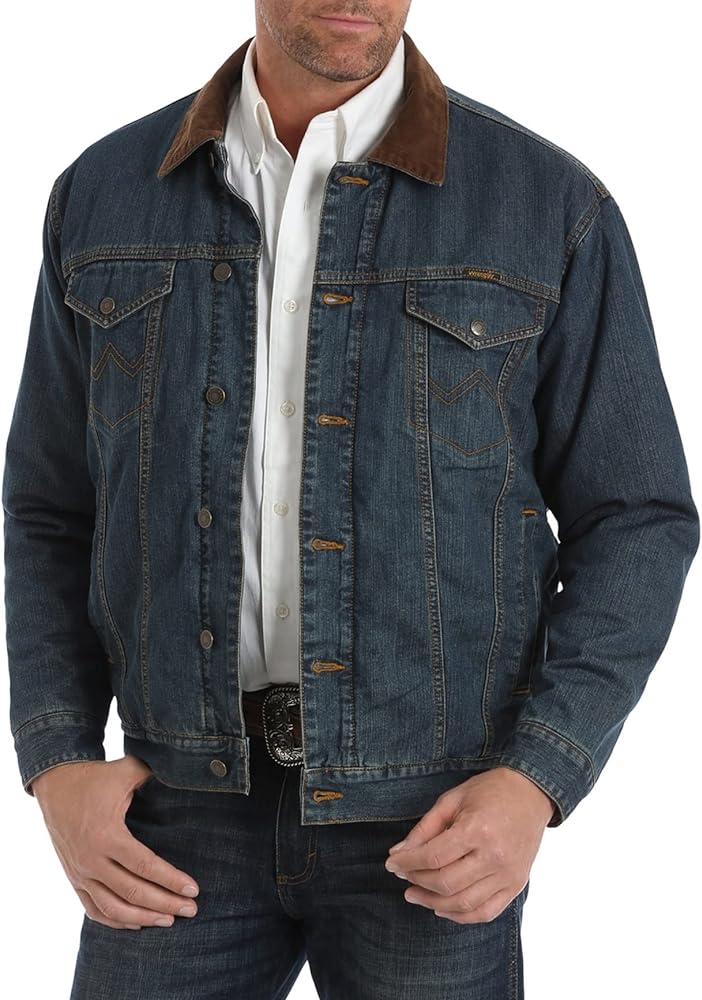 Wrangler Mens Concealed Carry Blanket Lined Denim Jacket