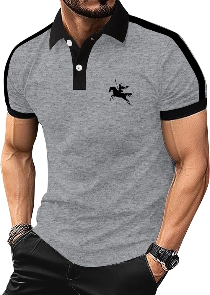 SOLY HUX Men's Polo Golf Shirts Short Sleeve Casual Summer Slim Fit Polos