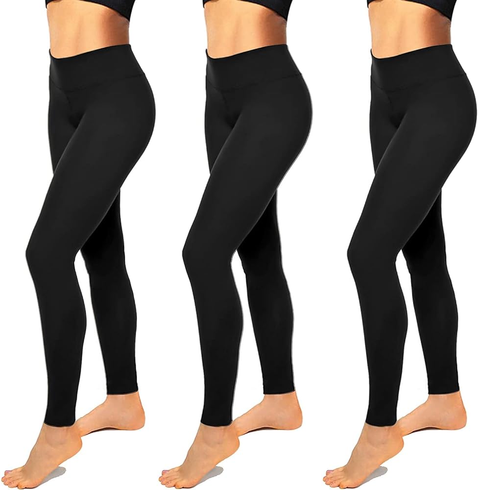 High Waisted Leggings for Women-Womens Black Seamless Workout Leggings Running Tummy Control Yoga Pants