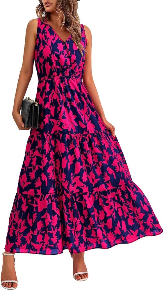 Plus Size Summer Dresses for Women 2024 Spring Maxi Floral Sundresses Formal Vacation Boho Dresses for Women 2024