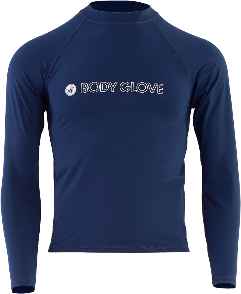 Body Glove Men's Basic Fitted Long Sleeve Rashguard Navy