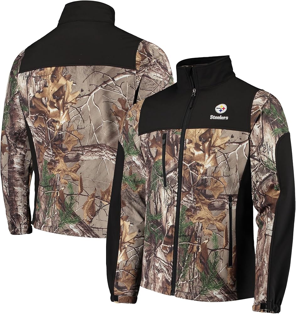 dunbrooke Men's Realtree Camo/Black San Francisco 49ers Hunter Softshell Full-Zip Jacket