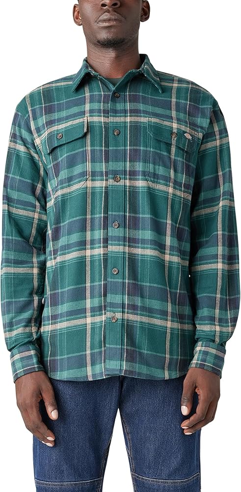 Dickies Men's Flex Long Sleeve Flannel Shirt