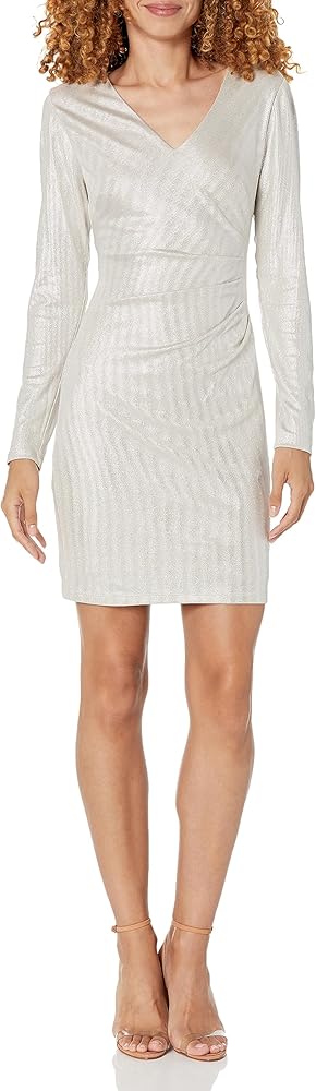 GUESS Women's Long Sleeve Sheath Dress