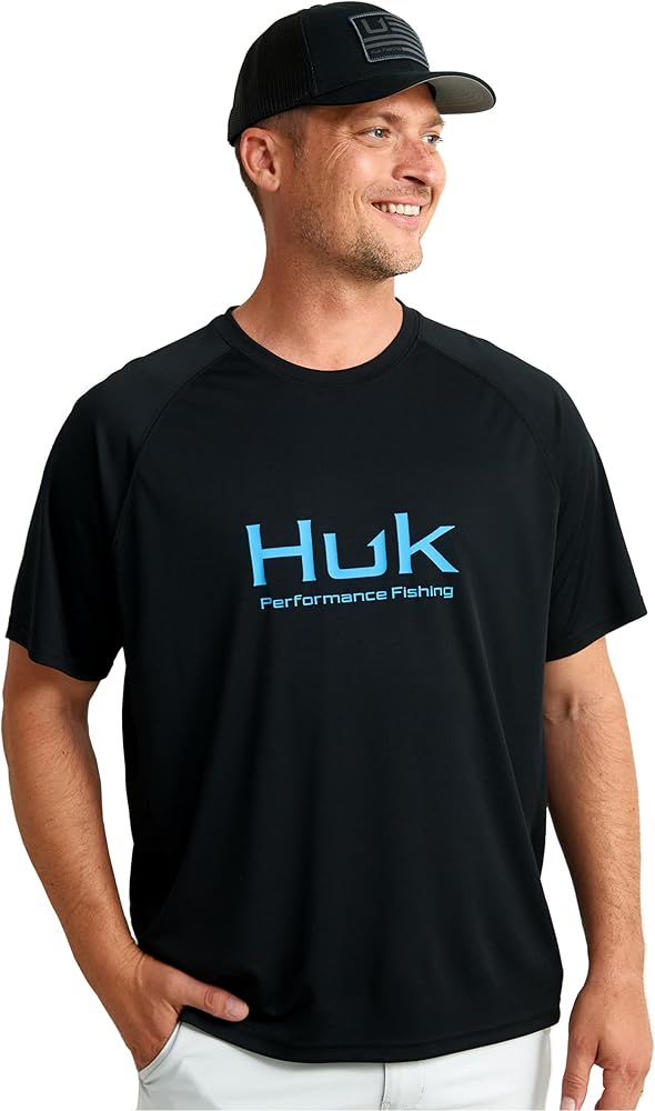 HUK Men's Pursuit Short Sleeve, Performance Shirt + Sun Protection