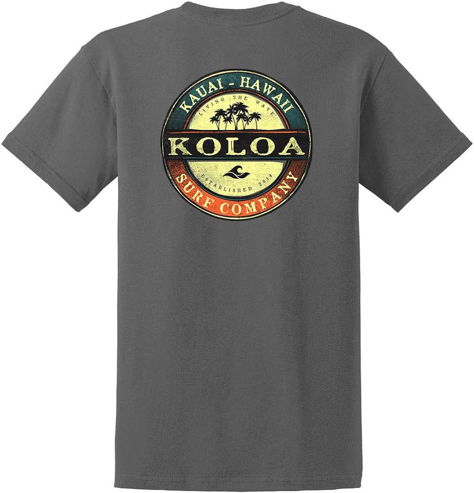 Koloa Surf Mens ol' Koloa Logo Heavyweight Cotton T-Shirt in Reg Big and Tall