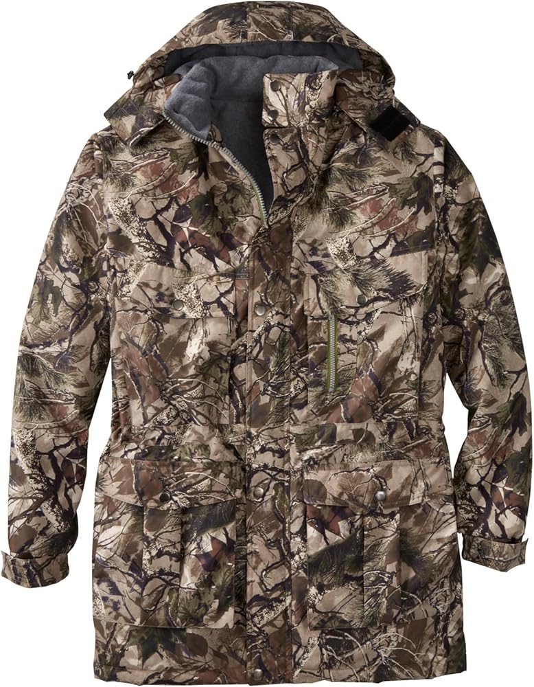 Boulder Creek by KingSize Men's Big & Tall Fleece-Lined Parka With Detachable Hood And 6 Pockets