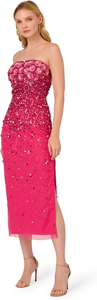 Adrianna Papell Women's Beaded Strapless Gown