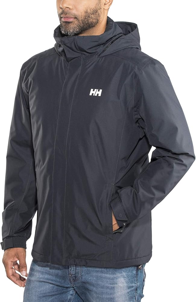 Helly Hansen Men's Waterproof Dubliner Insulated Jacket with Packable Hood for Cold Weather